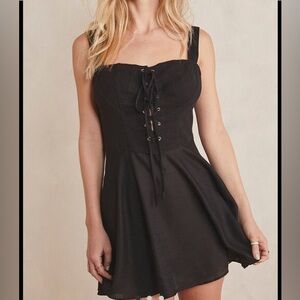 Free People Intimate Not A Chance Corset Lace Up Mini Dress Sz
M